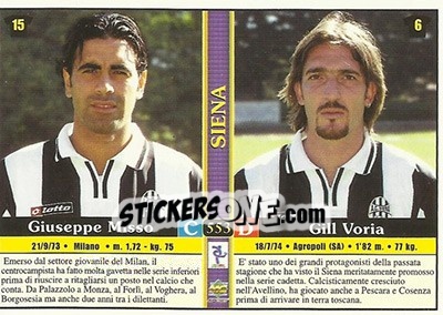Sticker Paolo Mancini / damiano Cesari / giuseppe Misso / gill Voria - Calcio 2000-2001 n. 553 - Mundicromo