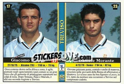 Sticker Giacomo Filippi / Daniele Morante / Davide Tedoldi / Luca Pinton - Calcio 2000-2001 n. 556 - Mundicromo