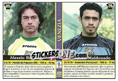 Cromo Alessio Bandieri / ruben Maldonado / fabio Bazzani / mauro Bianchi