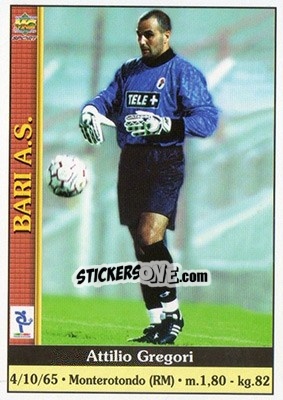 Sticker Attilio Gregori - Calcio 2000-2001 n. 563 - Mundicromo