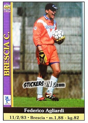 Sticker Federico Agliardi - Calcio 2000-2001 n. 566 - Mundicromo