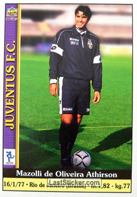 Figurina Athirson Mazolli De Oliveira - Calcio 2000-2001 n. 574 - Mundicromo