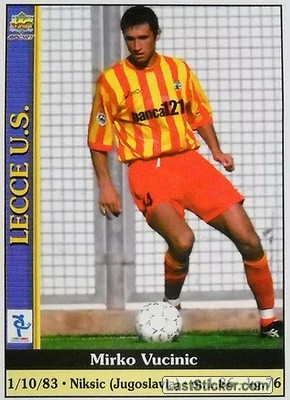 Sticker Mirko Vucinic - Calcio 2000-2001 n. 581 - Mundicromo