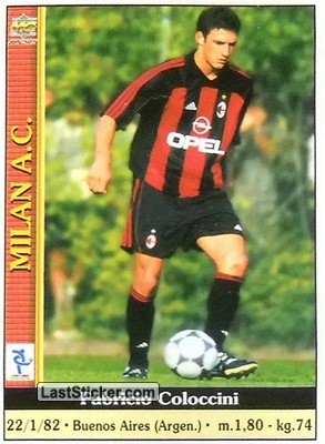 Sticker Fabricio Coloccini - Calcio 2000-2001 n. 583 - Mundicromo