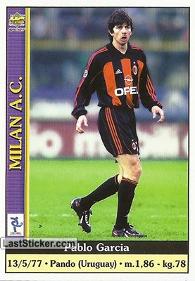 Sticker Pablo Garcia - Calcio 2000-2001 n. 585 - Mundicromo