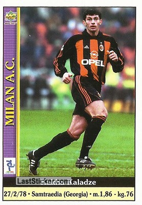 Sticker Kakha Kaladze - Calcio 2000-2001 n. 586 - Mundicromo
