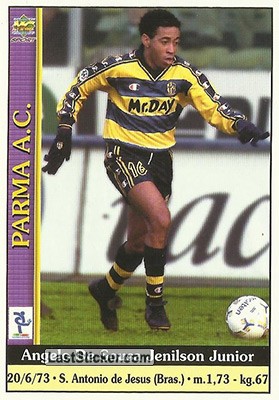 Figurina Angelo De Sousa Jenilson Junior - Calcio 2000-2001 n. 590 - Mundicromo