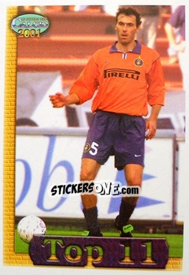 Sticker Laurent Blanc - Calcio 2000-2001 n. T5 - Mundicromo