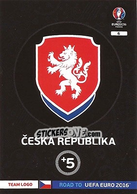 Sticker Ceská Republika - Road to UEFA EURO 2016. Adrenalyn XL n. 6 - Panini