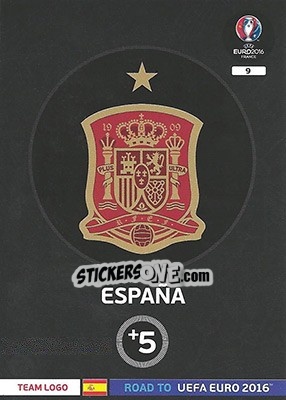 Figurina España - Road to UEFA EURO 2016. Adrenalyn XL - Panini