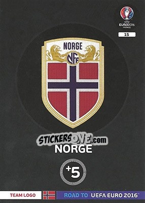 Sticker Norge - Road to UEFA EURO 2016. Adrenalyn XL n. 15 - Panini