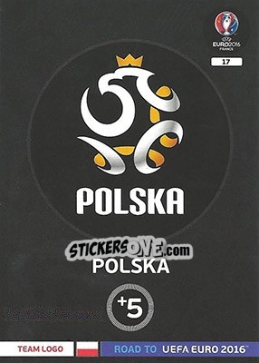 Figurina Polska - Road to UEFA EURO 2016. Adrenalyn XL - Panini