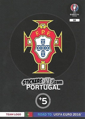 Figurina Portugal - Road to UEFA EURO 2016. Adrenalyn XL - Panini