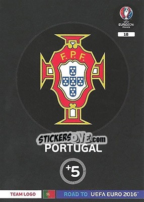 Sticker Portugal - Road to UEFA EURO 2016. Adrenalyn XL n. 18 - Panini