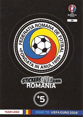 Figurina România - Road to UEFA EURO 2016. Adrenalyn XL - Panini