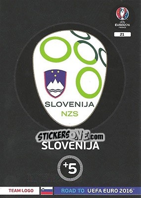 Sticker Slovenija - Road to UEFA EURO 2016. Adrenalyn XL - Panini