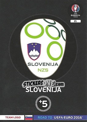 Sticker Slovenija - Road to UEFA EURO 2016. Adrenalyn XL n. 21 - Panini