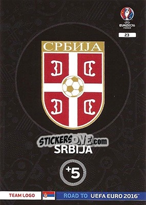Sticker Srbija - Road to UEFA EURO 2016. Adrenalyn XL - Panini