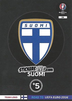 Sticker Suomi - Road to UEFA EURO 2016. Adrenalyn XL n. 24 - Panini