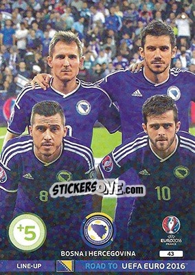 Sticker Line-Up 1 - Road to UEFA EURO 2016. Adrenalyn XL - Panini