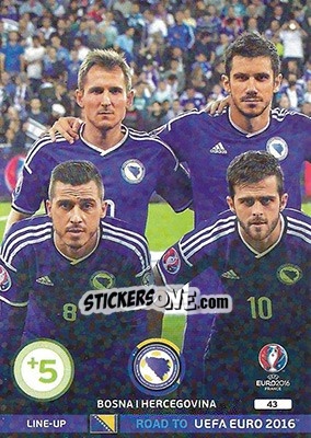 Sticker Line-Up 1 - Road to UEFA EURO 2016. Adrenalyn XL n. 43 - Panini
