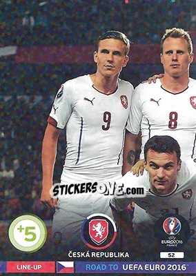 Sticker Line-Up 1 - Road to UEFA EURO 2016. Adrenalyn XL n. 52 - Panini