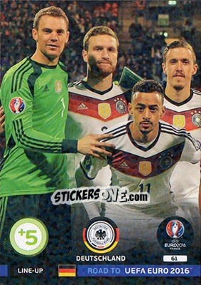 Sticker Line-Up 1 - Road to UEFA EURO 2016. Adrenalyn XL n. 61 - Panini
