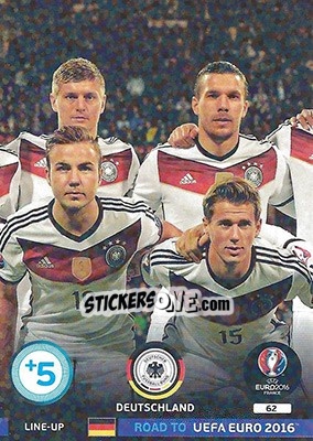 Sticker Line-Up 2 - Road to UEFA EURO 2016. Adrenalyn XL n. 62 - Panini