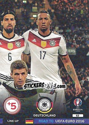 Sticker Line-Up 3 - Road to UEFA EURO 2016. Adrenalyn XL n. 63 - Panini