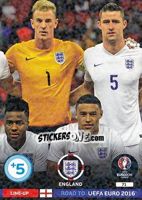 Sticker Line-Up 2 - Road to UEFA EURO 2016. Adrenalyn XL n. 71 - Panini