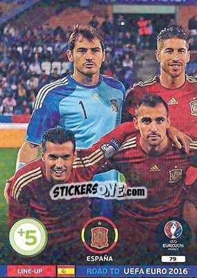 Sticker Line-Up 1 - Road to UEFA EURO 2016. Adrenalyn XL n. 79 - Panini