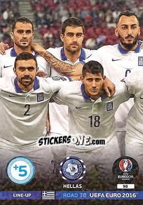 Sticker Line-Up 2 - Road to UEFA EURO 2016. Adrenalyn XL n. 98 - Panini