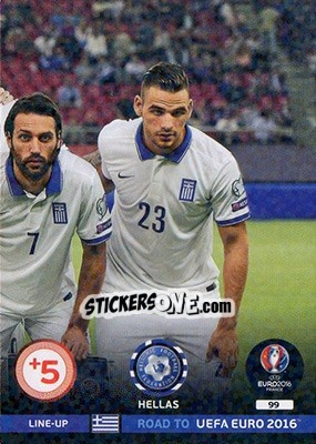 Sticker Line-Up 3 - Road to UEFA EURO 2016. Adrenalyn XL n. 99 - Panini