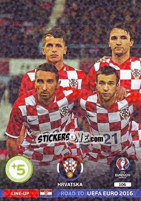 Sticker Line-Up 1 - Road to UEFA EURO 2016. Adrenalyn XL n. 106 - Panini