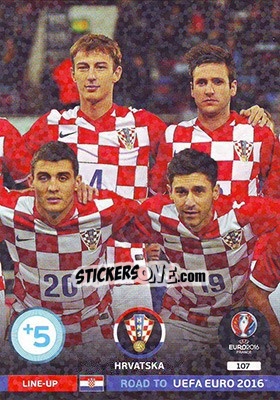 Sticker Line-Up 2 - Road to UEFA EURO 2016. Adrenalyn XL n. 107 - Panini