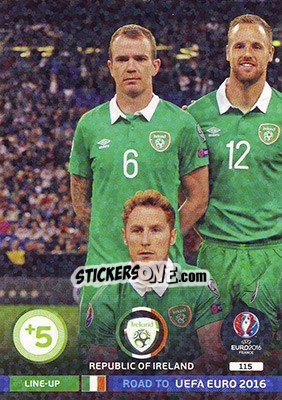 Sticker Line-Up 1 - Road to UEFA EURO 2016. Adrenalyn XL n. 115 - Panini
