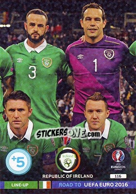 Sticker Line-Up 2 - Road to UEFA EURO 2016. Adrenalyn XL n. 116 - Panini