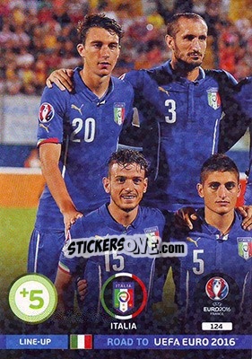 Sticker Line-Up 1 - Road to UEFA EURO 2016. Adrenalyn XL n. 124 - Panini