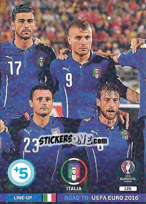 Sticker Line-Up 2 - Road to UEFA EURO 2016. Adrenalyn XL n. 125 - Panini