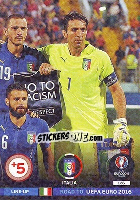 Sticker Line-Up 3 - Road to UEFA EURO 2016. Adrenalyn XL n. 126 - Panini