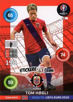 Sticker Tom Høgli - Road to UEFA EURO 2016. Adrenalyn XL n. 128 - Panini