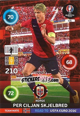 Figurina Per Ciljan Skjelbred - Road to UEFA EURO 2016. Adrenalyn XL - Panini