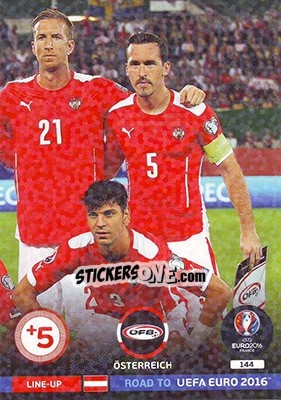 Sticker Line-Up 3 - Road to UEFA EURO 2016. Adrenalyn XL n. 144 - Panini