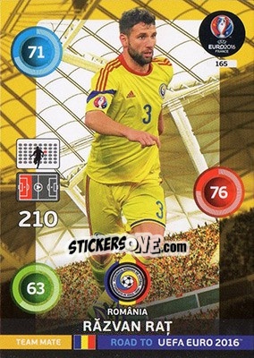 Sticker Răzvan Raț - Road to UEFA EURO 2016. Adrenalyn XL n. 165 - Panini