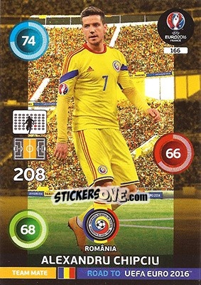 Sticker Alexandru Chipciu - Road to UEFA EURO 2016. Adrenalyn XL n. 166 - Panini