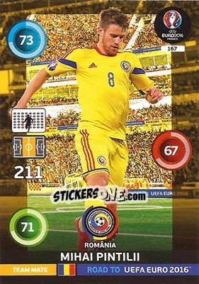 Sticker Mihai Pintilii - Road to UEFA EURO 2016. Adrenalyn XL - Panini