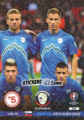 Sticker Line-Up 3 - Road to UEFA EURO 2016. Adrenalyn XL n. 189 - Panini