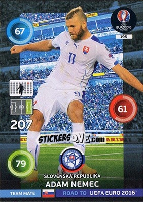 Sticker Adam Nemec - Road to UEFA EURO 2016. Adrenalyn XL - Panini