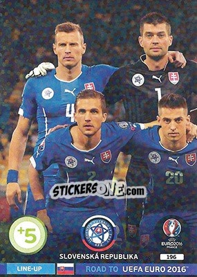 Sticker Line-Up 1 - Road to UEFA EURO 2016. Adrenalyn XL n. 196 - Panini