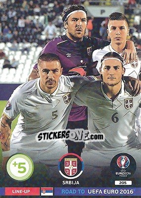 Sticker Line-Up 1 - Road to UEFA EURO 2016. Adrenalyn XL n. 205 - Panini